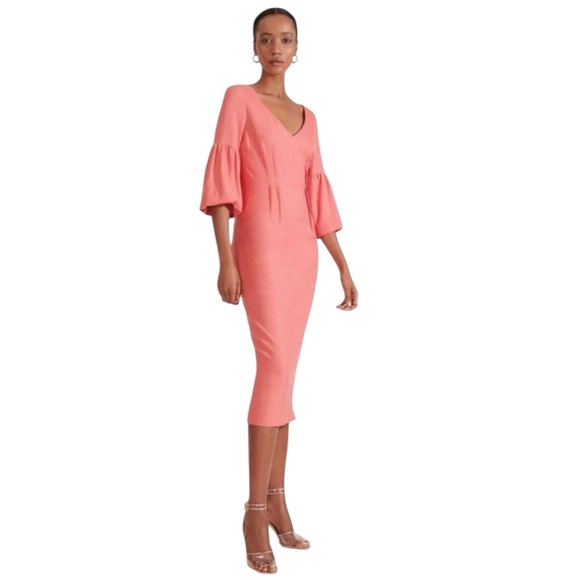 VERONICA BEARD Amalita Dress in Melon Size XS/0 — STUNNINGLY BEAUTIFUL!!! - Picture 2 of 10